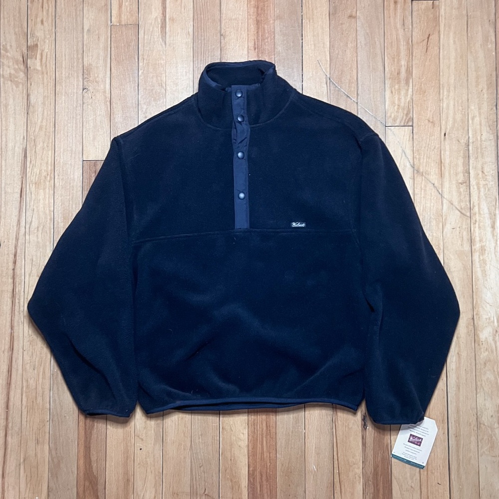 Vintage 60s Woolrich Pullover 1/2 Button Fleece Jacket (Size M)